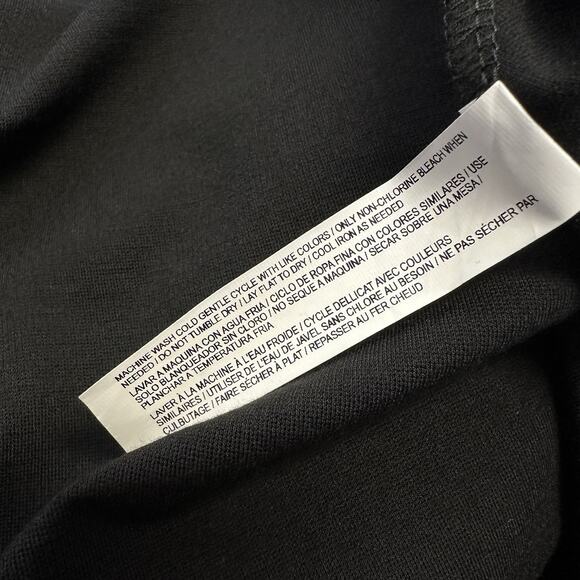 New Eloquii Black Puff Sleeve Peplum Blouse Top Scuba Ponte Back Zip Size 16 - Picture 12 of 12